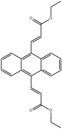 2-Propenoic acid, 3,3'-(9,10-anthracenediyl)bis-, diethyl ester, (2E,2'E)- (9CI) Struktur