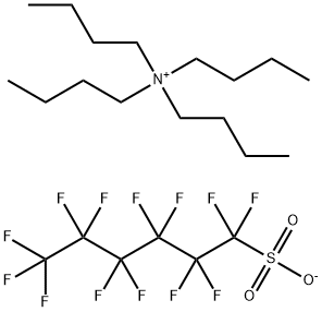 1-Butanaminium, N,N,N-tributyl-, 1,1,2,2,3,3,4,4,5,5,6,6,6-tridecafluoro-1-hexanesulfonate (1:1) Struktur