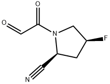 2-Pyrrolidinecarbonitrile, 4-fluoro-1-(2-oxoacetyl)-, (2S,4S)- Struktur