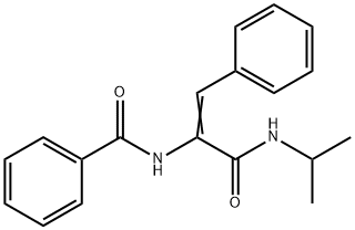 Benzamide, N-[1-[[(1-methylethyl)amino]carbonyl]-2-phenylethenyl]- Struktur