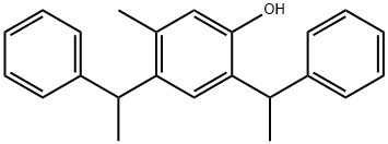 5-Methyl-2,4-bis(α-methylbenzyl)phenol Struktur