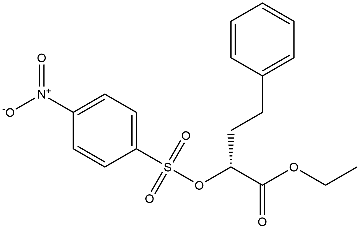 Benzenebutanoic acid, α-[[(4-nitrophenyl)sulfonyl]oxy]-, ethyl ester, (αR)- Struktur