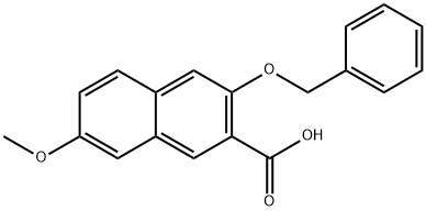 2-Naphthalenecarboxylic acid, 7-methoxy-3-(phenylmethoxy)- Struktur