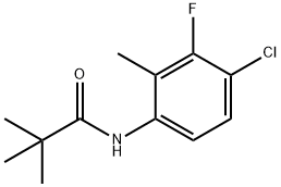 Propanamide, N-(4-chloro-3-fluoro-2-methylphenyl)-2,2-dimethyl- Struktur