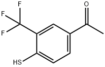 Ethanone, 1-[4-mercapto-3-(trifluoromethyl)phenyl]- Struktur