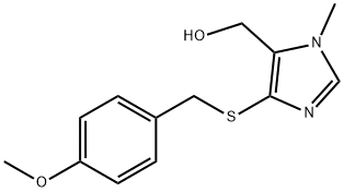 1H-Imidazole-5-methanol, 4-[[(4-methoxyphenyl)methyl]thio]-1-methyl- Struktur