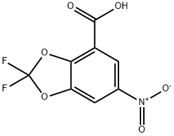 1,3-Benzodioxole-4-carboxylic acid, 2,2-difluoro-6-nitro- Struktur