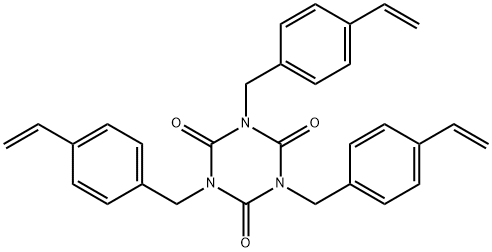 1,3,5-Triazine-2,4,6(1H,3H,5H)-trione, 1,3,5-tris[(4-ethenylphenyl)methyl]- Struktur