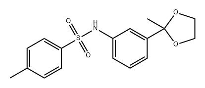 Benzenesulfonamide, 4-methyl-N-[3-(2-methyl-1,3-dioxolan-2-yl)phenyl]- Struktur