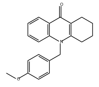 9(2H)-Acridinone, 1,3,4,10-tetrahydro-10-[(4-methoxyphenyl)methyl]- Struktur