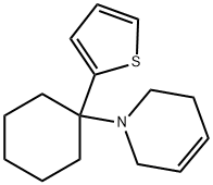 1,2,3,6-Tetrahydro-1-[1-(2-thienyl)cyclohexyl]pyridine Struktur