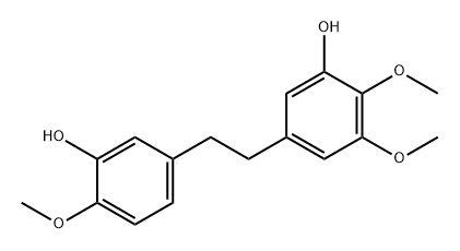 Phenol, 5-[2-(3-hydroxy-4-methoxyphenyl)ethyl]-2,3-dimethoxy- Struktur