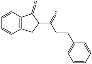 1H-Inden-1-one, 2,3-dihydro-2-(1-oxo-3-phenylpropyl)- Struktur