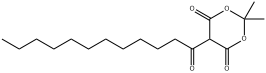 1,3-Dioxane-4,6-dione, 2,2-dimethyl-5-(1-oxododecyl)- Struktur