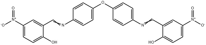 2,2'-[oxybis(4,1-phenylenenitrilomethylylidene)]bis(4-nitrophenol) Struktur