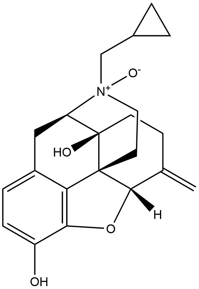 Morphinan-3,14-diol, 17-(cyclopropylmethyl)-4,5-epoxy-6-methylene-, 17-oxide, (5α)- Struktur