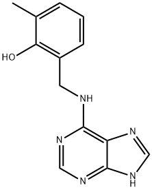 6-(2-hydroxy-3-methylbenzylamino)purine Struktur