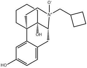 Morphinan-3,14-diol, 17-(cyclobutylmethyl)-, 17-oxide (9CI) Struktur