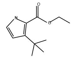 1H-Pyrrole-2-carboxylic acid, 3-(1,1-dimethylethyl)-, ethyl ester Struktur