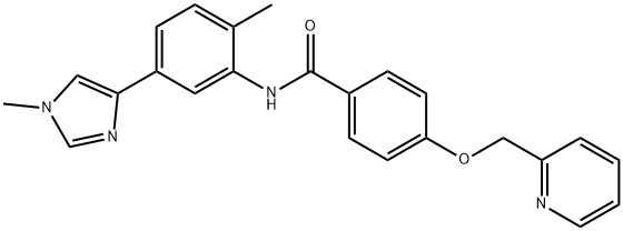 Benzamide, N-[2-methyl-5-(1-methyl-1H-imidazol-4-yl)phenyl]-4-(2-pyridinylmethoxy)- Struktur