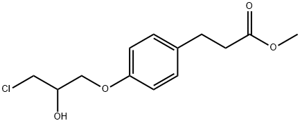 Benzenepropanoic acid, 4-(3-chloro-2-hydroxypropoxy)-, methyl ester Struktur