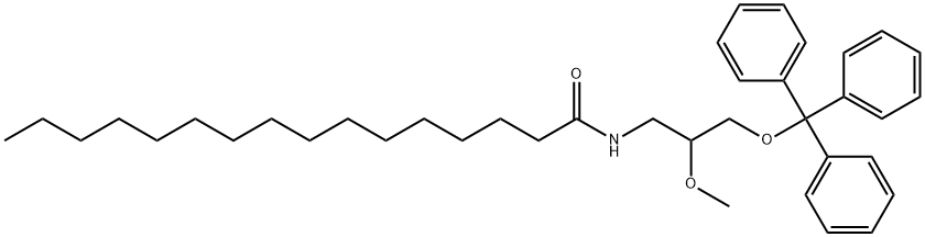 Hexadecanamide, N-[2-methoxy-3-(triphenylmethoxy)propyl]- Struktur