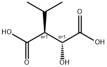 Butanedioic acid, 2-hydroxy-3-(1-methylethyl)-, (2R,3S)-rel- Struktur