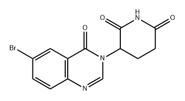 2,6-Piperidinedione, 3-(6-bromo-4-oxo-3(4H)-quinazolinyl)- Struktur