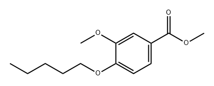 Benzoic acid, 3-methoxy-4-(pentyloxy)-, methyl ester Struktur