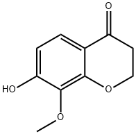 4H-1-Benzopyran-4-one, 2,3-dihydro-7-hydroxy-8-methoxy- Struktur