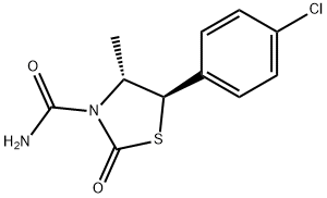 3-Thiazolidinecarboxamide, 5-(4-chlorophenyl)-4-methyl-2-oxo-, trans- (9CI) Struktur