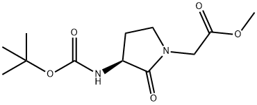 1-Pyrrolidineacetic acid, 3-[[(1,1-dimethylethoxy)carbonyl]amino]-2-oxo-, methyl ester, (3S)-