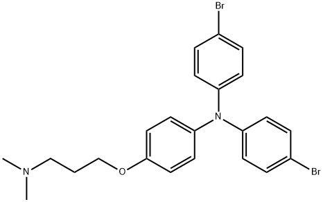 Benzenamine, N,N-bis(4-bromophenyl)-4-[3-(dimethylamino)propoxy]- Struktur