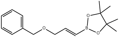 1,3,2-Dioxaborolane, 4,4,5,5-tetramethyl-2-[3-(phenylmethoxy)-1-propenyl]-, (E)- (9CI) Struktur