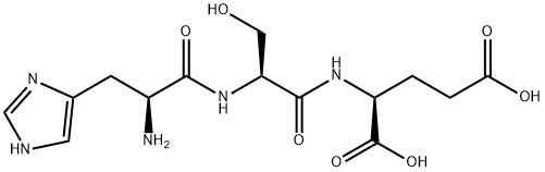 (S)-2-((S)-2-((S)-2-Amino-3-(1H-imidazol-4-yl)propanamido)-3-hydroxypropanamido)pentanedioic acid Struktur