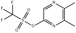 Methanesulfonic acid, 1,1,1-trifluoro-, 5,6-dimethyl-2-pyrazinyl ester Struktur