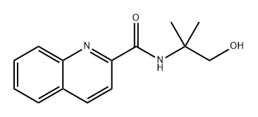 2-Quinolinecarboxamide, N-(2-hydroxy-1,1-dimethylethyl)- Struktur