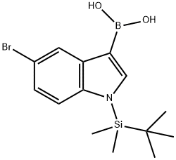 5-Bromo-1-(tert-butyldimethylsilyl)-1H-indol-3-ylboronic acid Struktur