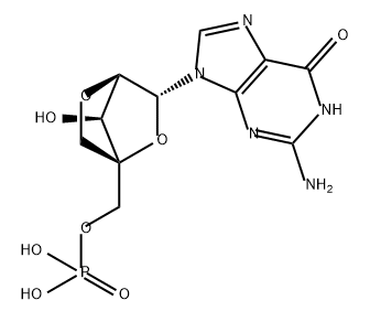 5'-Guanylic acid, 2'-O,4'-C-methylene- Struktur