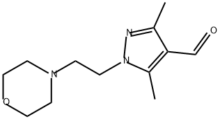 1H-Pyrazole-4-carboxaldehyde, 3,5-dimethyl-1-[2-(4-morpholinyl)ethyl]- Struktur