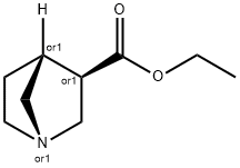 1-Azabicyclo[2.2.1]heptane-3-carboxylic acid, ethyl ester, exo-(±)- Struktur