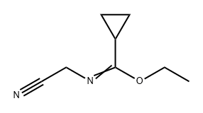 Cyclopropanecarboximidic acid, N-(cyanomethyl)-, ethyl ester Struktur