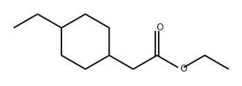 Cyclohexaneacetic acid, 4-ethyl-, ethyl ester Struktur