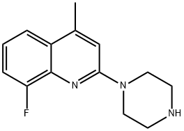 8-Fluoro-4-methyl-2-(piperazin-1-yl)quinoline Struktur