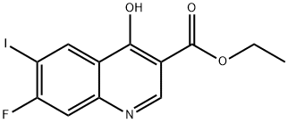 Ethyl 7-fluoro-4-hydroxy-6-iodoquinoline-3-carboxylate Struktur