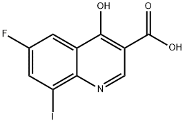 6-Fluoro-4-hydroxy-8-iodoquinoline-3-carboxylic acid Struktur