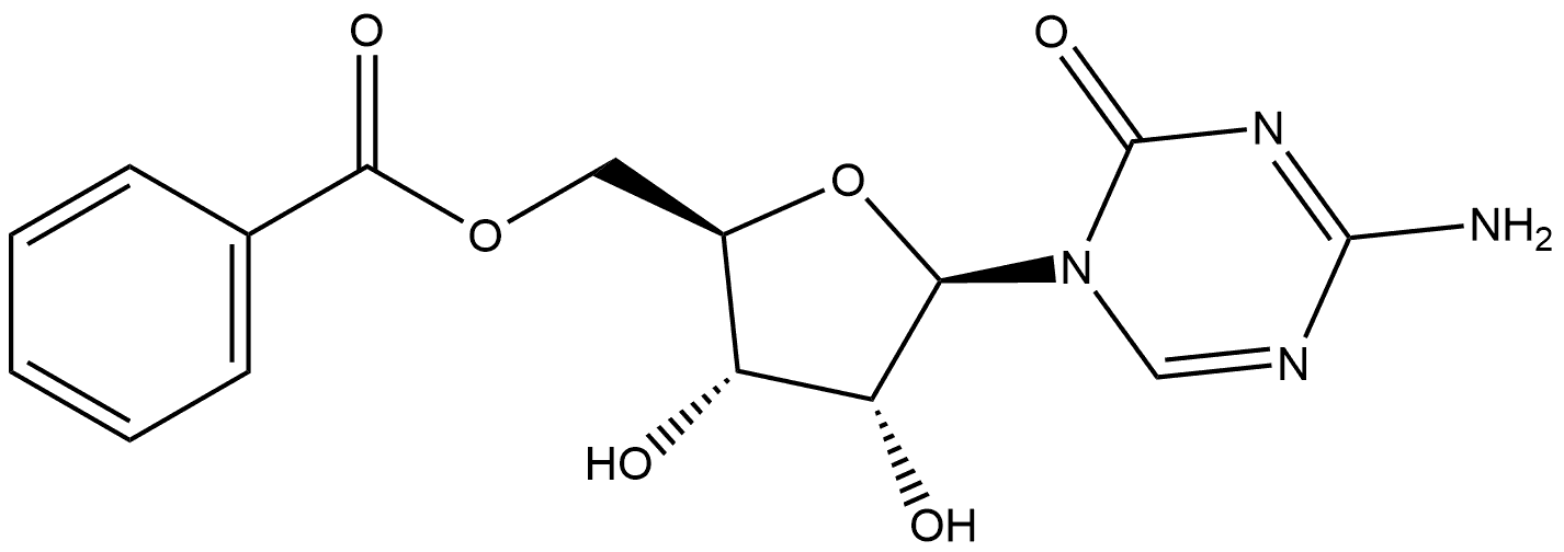 4-Amino-1-(5-O-benzoyl-β-D-ribofuranosyl)-1,3,5-triazin-2(1H)-one Struktur