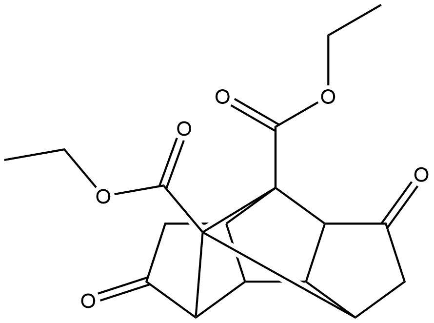 3,4,7-Metheno-7H-cyclopenta[a]pentalene-7,8-dicarboxylic acid, decahydro-2,6-dioxo-, diethyl ester (9CI) Struktur