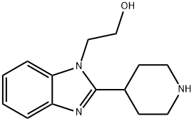 1H-Benzimidazole-1-ethanol, 2-(4-piperidinyl)- Struktur