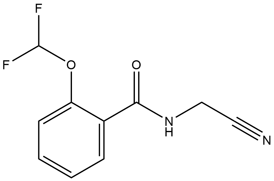 N-(cyanomethyl)-2-(difluoromethoxy)benzamide Struktur